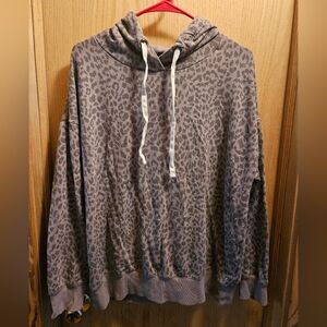 Purple Cheetah Print Hoodie